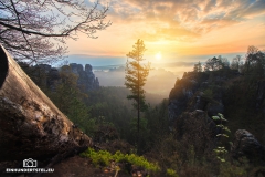 Sonnenaufgang in der sächsischen Schweiz